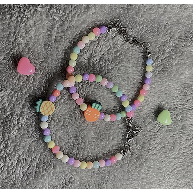 Vòng tay kẹo ngọt mặt trái cây xiu dthww😍😍😋