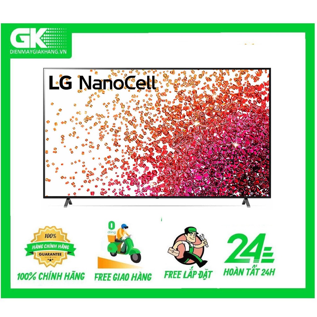 75NANO75TPA - MIỄN PHÍ CÔNG LẮP ĐẶT - Smart Tivi NanoCell LG 4K 75 inch 75NANO75TPA Mới 2021