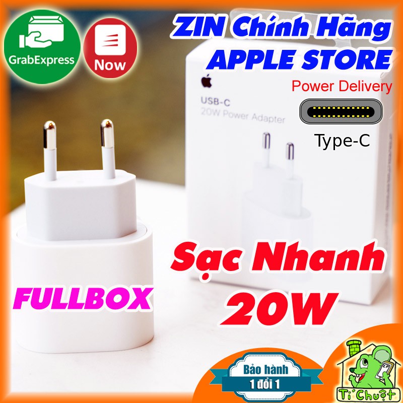 [Chính Hãng FULLBOX][Ảnh Thật] Củ Sạc Nhanh APPLE 20W PD iPhone 12 Pro Max, iPad Air 4/ Gen 8 10.2" 2020