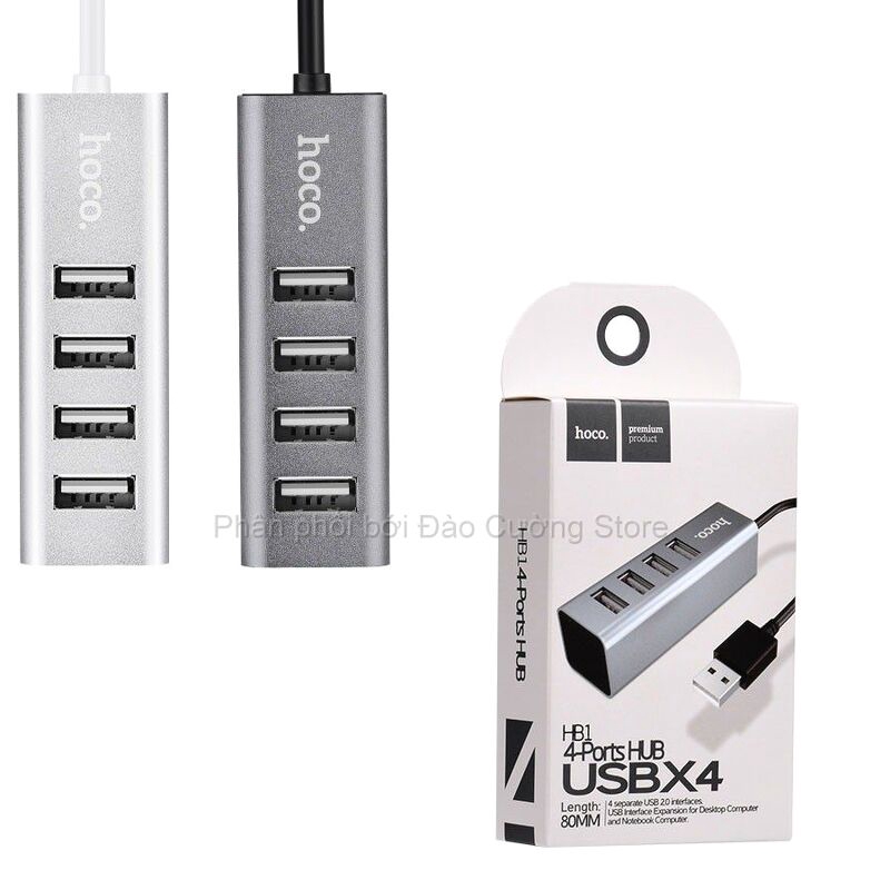 Bộ Chia Cổng Usb x4 Hoco USBX4 Tốc độ nhanh nhỏ gọn dễ dàng lắp đặt sử dụng