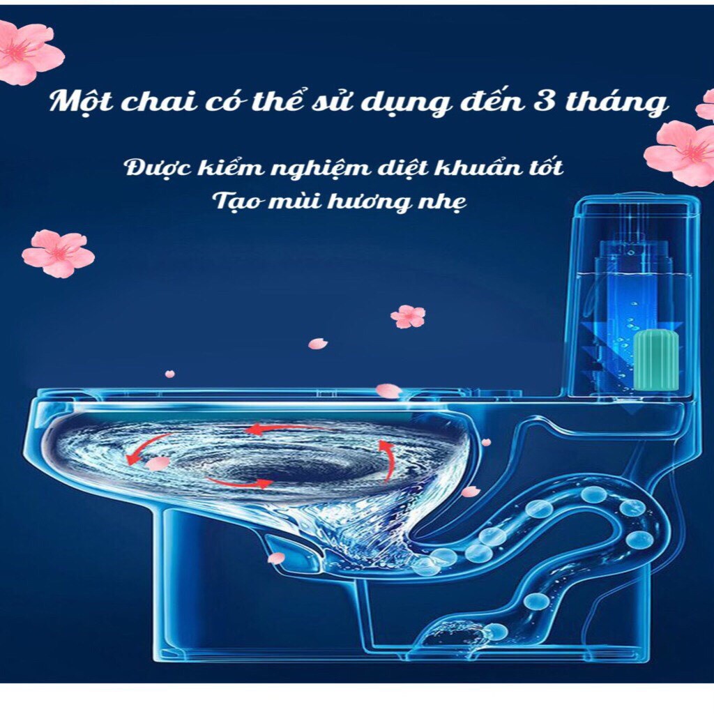 Lọ thả bồn cầu Viên khử khuẩn khử mùi bồn cầu bốn màu hương thơm tự nhiên