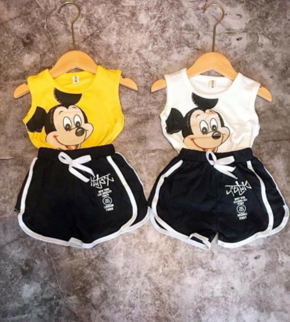 16_26kg ( có số đo áo)Bộ ba lổ bé gái chuột xinh ảnh thật, video KHĂN RẰN SHOP