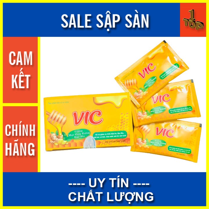 Siro VIC (Hộp 12 gói) - Hỗ trợ giảm ho, đau đầu, hắt hơi, sổ mũi, cảm lạnh - Top1 Pharmacy