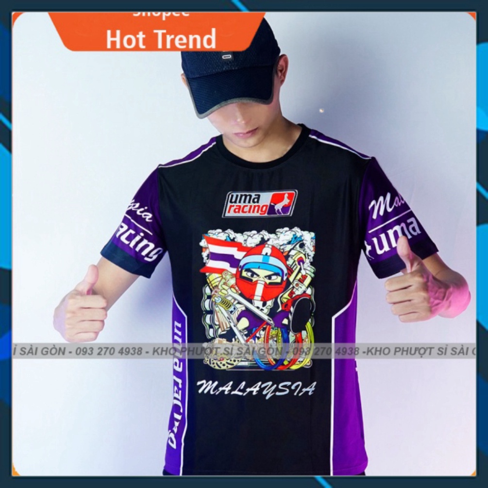 GIỐNG ẢNH - BST áo thun xe máy ngắn tay Uma Racing Chibi 3D - Áo thun đua xe máy Cotton in hình tem xe KYT Uma