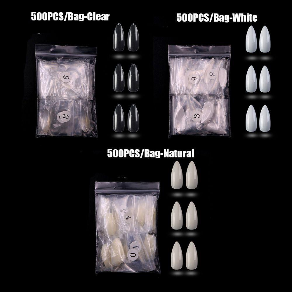 Set 100 / 500 Móng Tay Giả Che Phủ Toàn Diện Cao Cấp