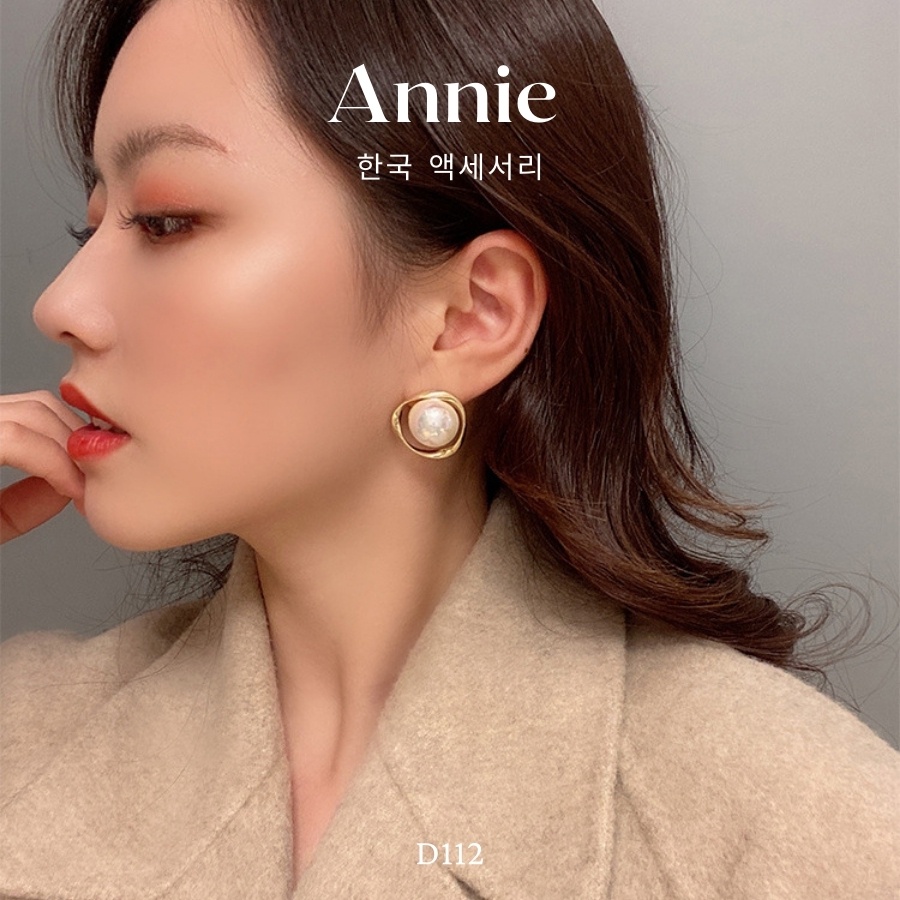 Bông tai ngọc trai nhân tạo sang trọng phong cách nữ tính ANNIE D112-2