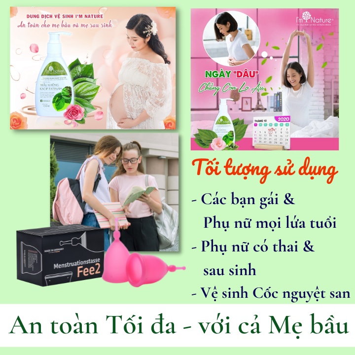 Dung dịch vệ sinh phụ nữ I'm Nature CHÍNH HÃNG Trầu không Nước rửa phụ khoa Khử mùi hôi vùng kín tự nhiên An toàn tối đa