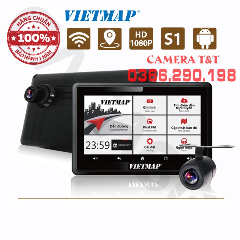 {NHẬP MÃ GIẢM 300K} CAMERA HÀNH TRÌNH VIETMAP W810 - DẪN ĐƯỜNG VÀ GHI HÌNH CÙNG LÚC - TẶNG KÈM THẺ NHỚ VIETMAP