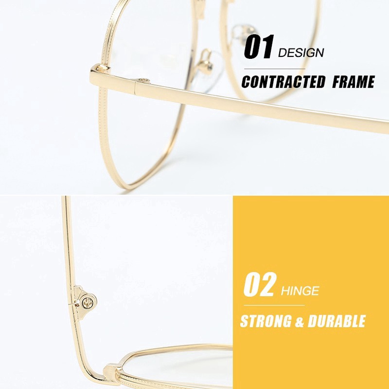 Kính Mắt Gọng Kim Loại Kiểu Dáng Cổ Điển Dành Cho Cả Nam Và Nữ