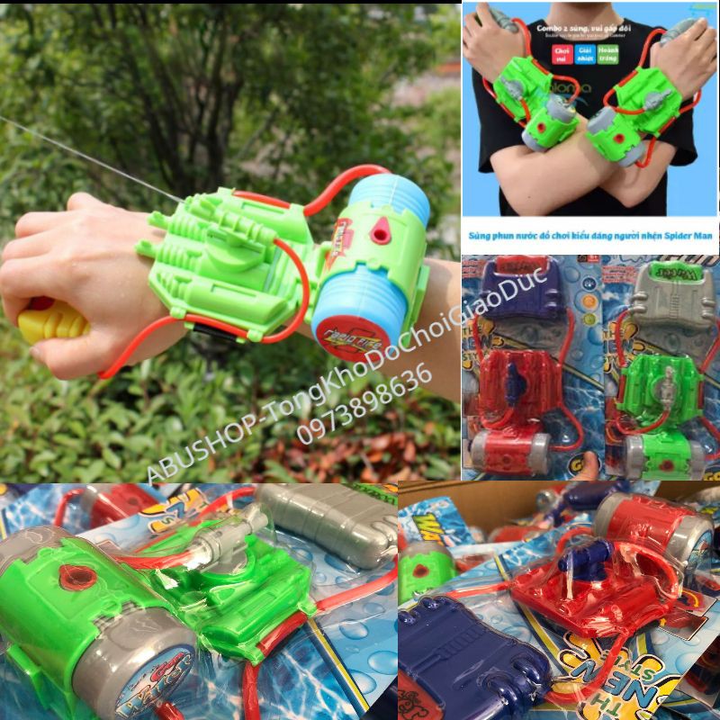 Bắn nuóc đồ chơi đeo tay mô phỏng người nhện ❤️  Đồ chơi phun nước đeo tay độc đáo