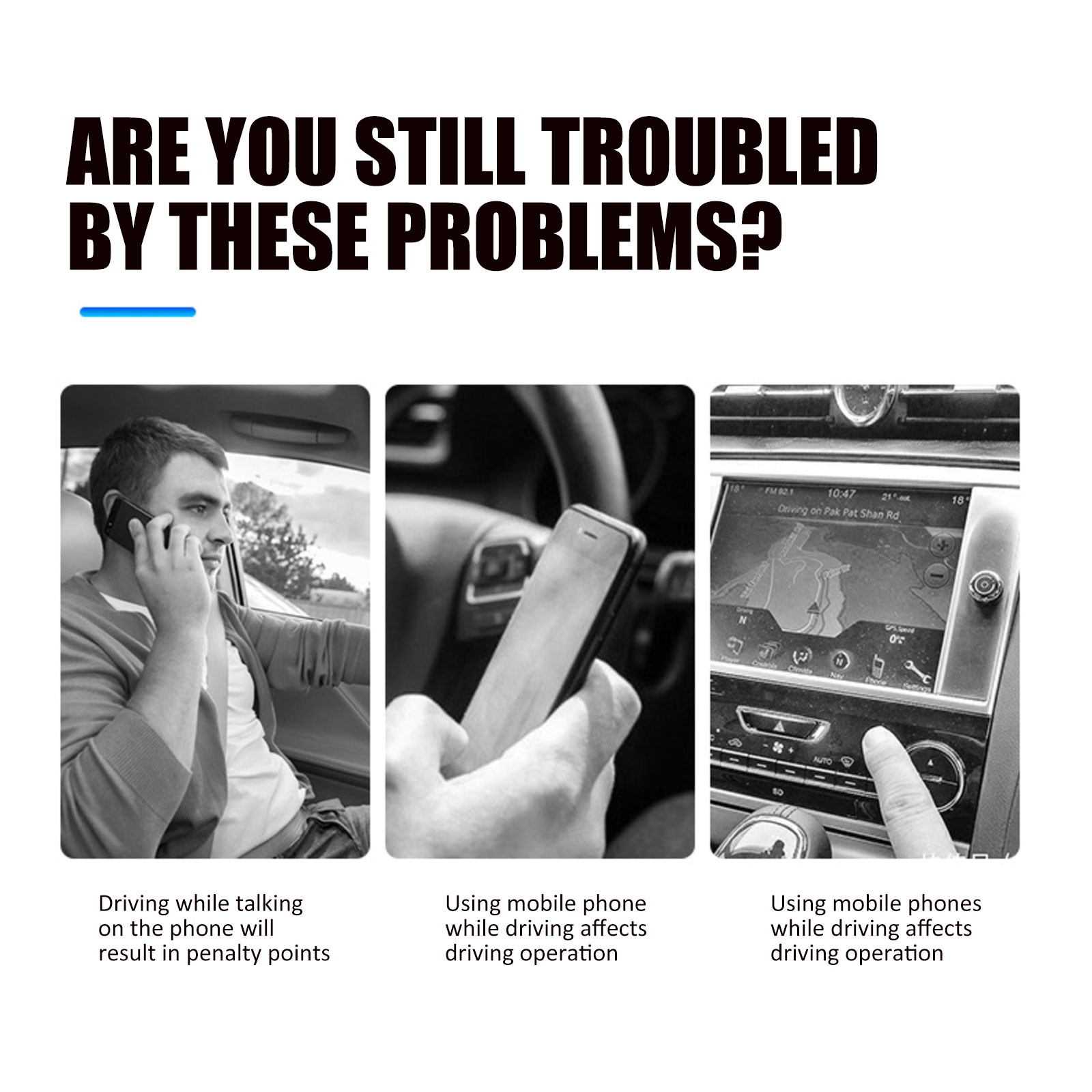 IN STOCK Adjustable Car Phone Holder Multifunctional Phone Bracket For Driver Navigation Driving
