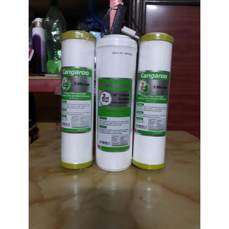Bộ Lõi Lọc KANGAROOo SỐ 1-2-3 Chính Hãng | Lõi lọc nước Kangaroo Chính Hãng