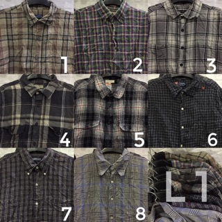 SƠ MI FLANNEL SI SIZE L (Nhắn shop để chọn mẫu)