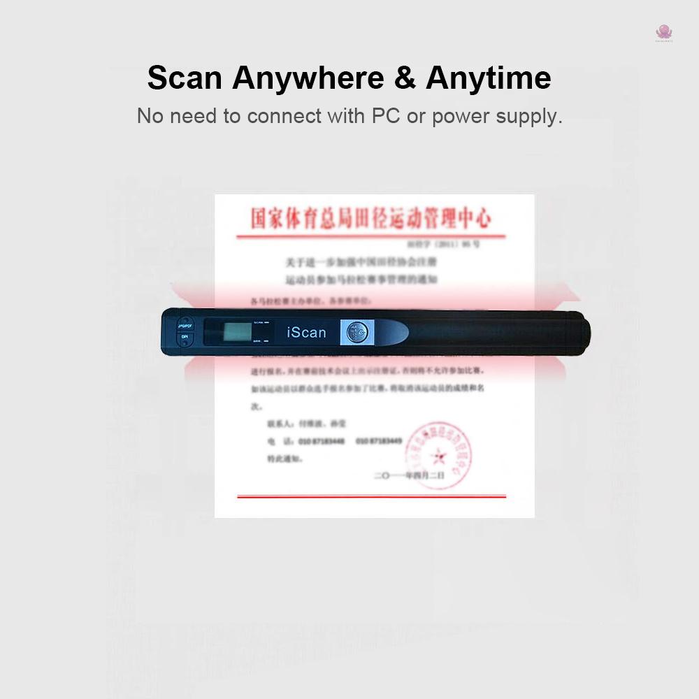 Máy Quét Sách Cầm Tay Mini Trv iScan A4 JPG Và PDF 300/600/900 DPI
