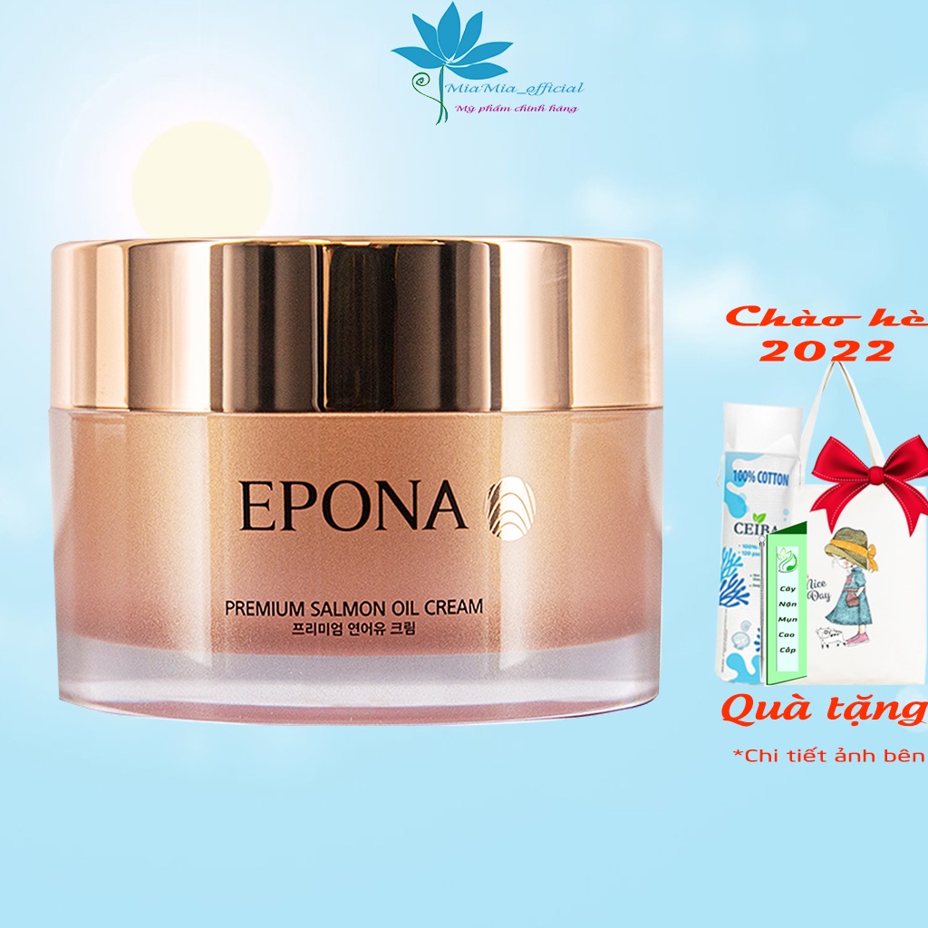 Kem Dưỡng Epona Cá Hồi Dưỡng Trắng Phục Hồi Cấp Ẩm Cho Da Hư Tổn Epona Premium Salmon Cream 50ml [NHẬP KHẨU CHÍNH HÃNG]