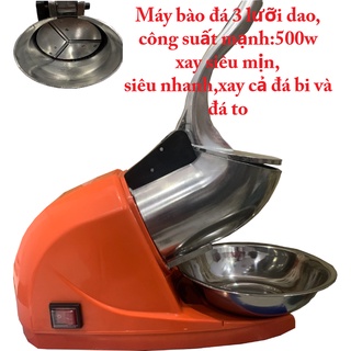 Máy xay đá bào 3 lưỡi dao 500W,máy bào đá, máy xay sinh tố đá