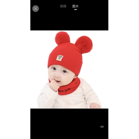 [HÀNG QC LOẠI I] Set 2 món mũ len cho bé kèm khăn quàng cổ chất len mịn_Quần áo trẻ em thu đông