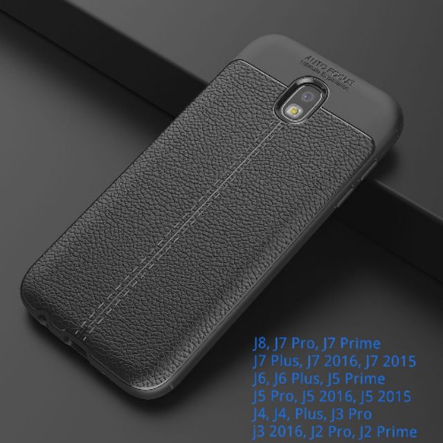 Ốp Lưng Da Màu Đen Samsung J8, J7 Pro - Prime - Plus - 2016 - 2015, J6, J5, J4, J3, J2,... #bin.case#