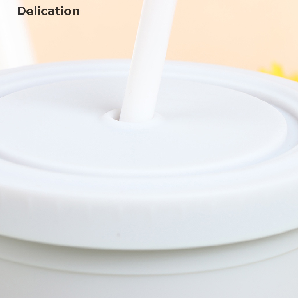 Bình Nước Có Nắp Và Ống Hút Nhiều Màu Sắc Dung Tích 480ml