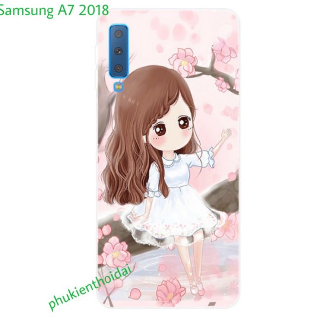 Ốp lưng Samsung A7 2018 FREESHIP Từ 50k dẻo mỏng In 3D cao cấp