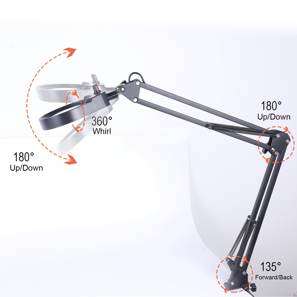 Kính Lúp Phóng Đại 10 Lần Có Giá Đỡ Điện Thoại Để Bàn Có Thể Gập Lại Cho Phòng Ngủ/Văn Phòng/Làm Đẹp