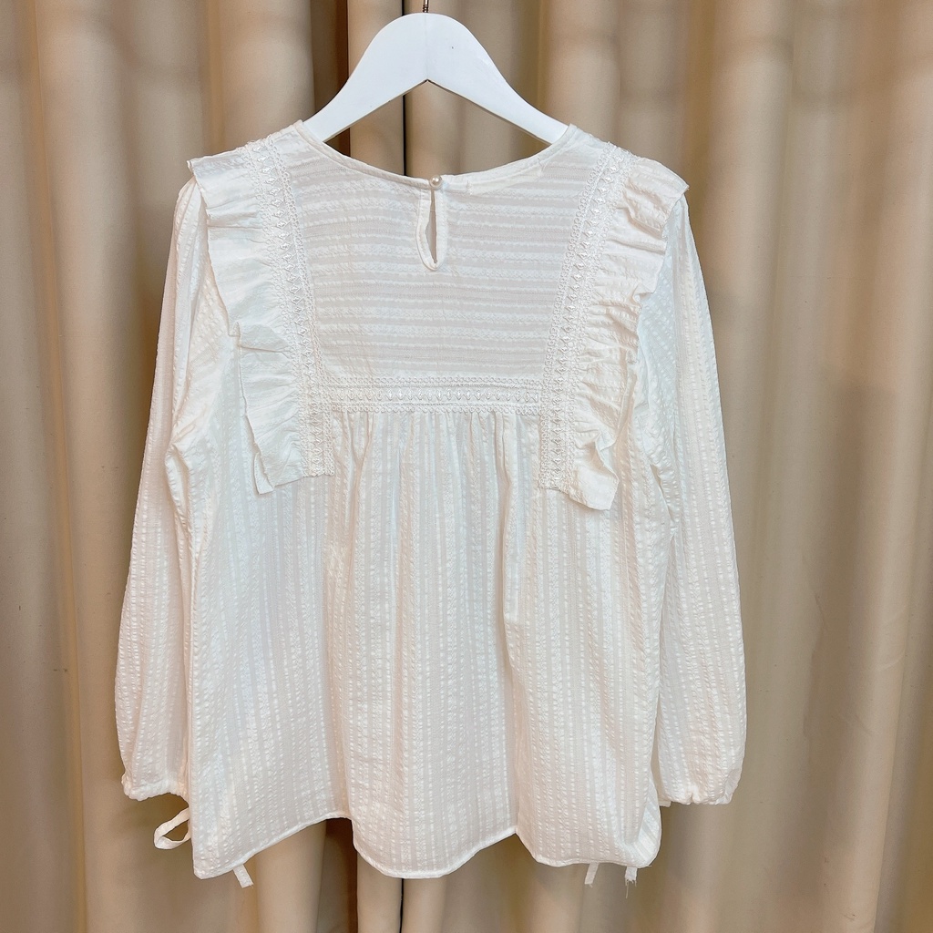 Áo sơ mi kiểu , áo sơ mi tiểu thư bèo ren