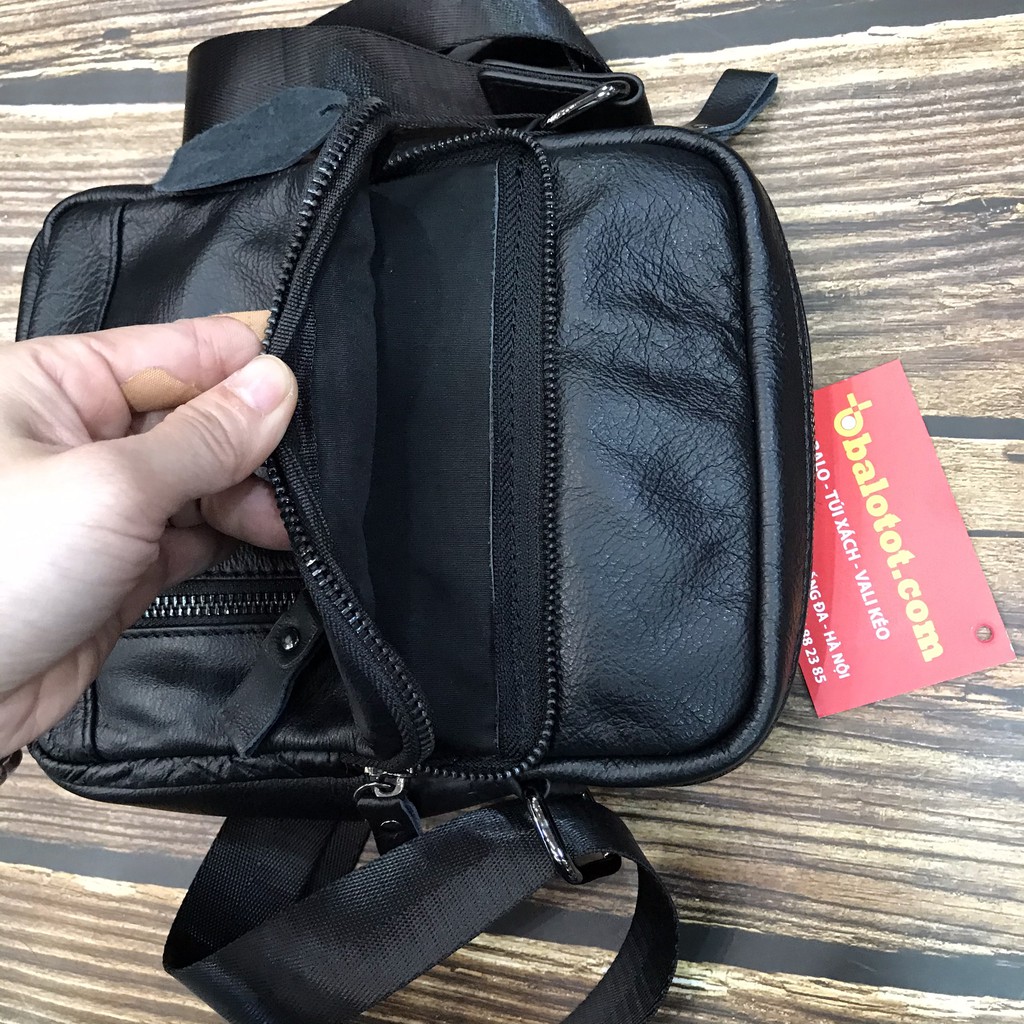 TÚI ĐEO CHÉO NAM MINI DA BÒ NHẬP KHẨU TD25 ĐỀN GẤP 10 NẾU KHÔNG PHẢI DA THẬT