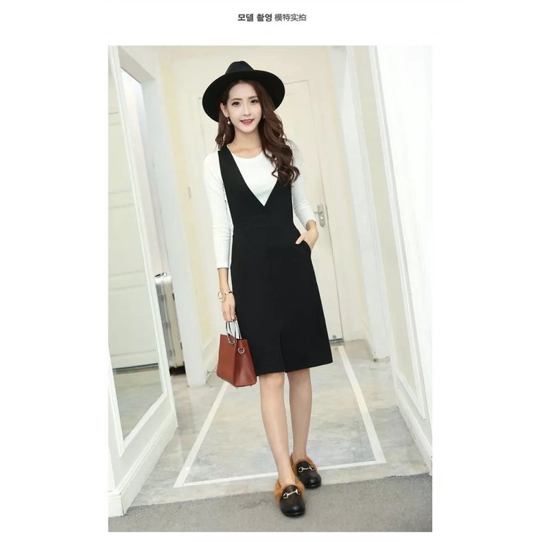 Đầm Yếm Thời Trang,  Vải Umi Hàn Dày đẹp Không bai Gião, Có bigsize 65KG, Mũm Mĩm Store