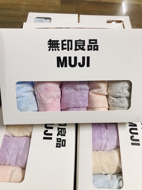 HỘP 5 QUẦN LÓT MUJI LEN TĂM MẪU MỚI