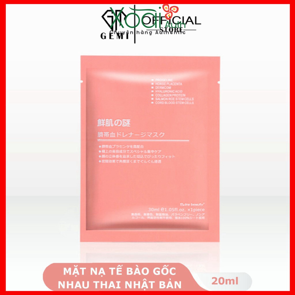 Mặt Nạ Nhau Thai Cừu Cuống Rốn Cấp Ẩm Mịn Da Trắng Da Giảm Mụn Dưỡng Da Tái Tạo Collagen Chính Hãng - Xoài Auth