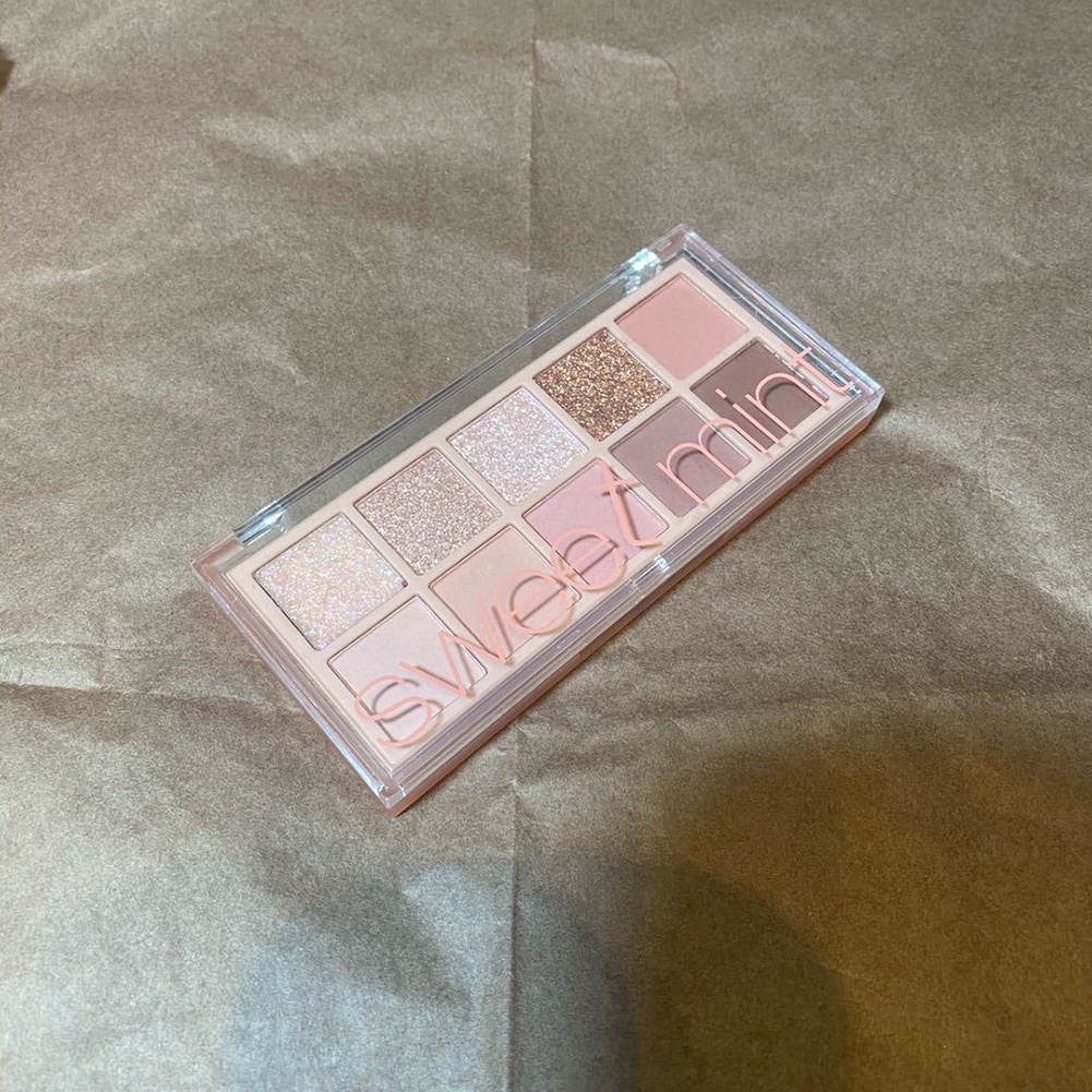 Bảng phấn mắt 10 màu Sweet Mint ánh nhũ ngọc trai lung linh chống mồ hôi chống nước lâu trôi