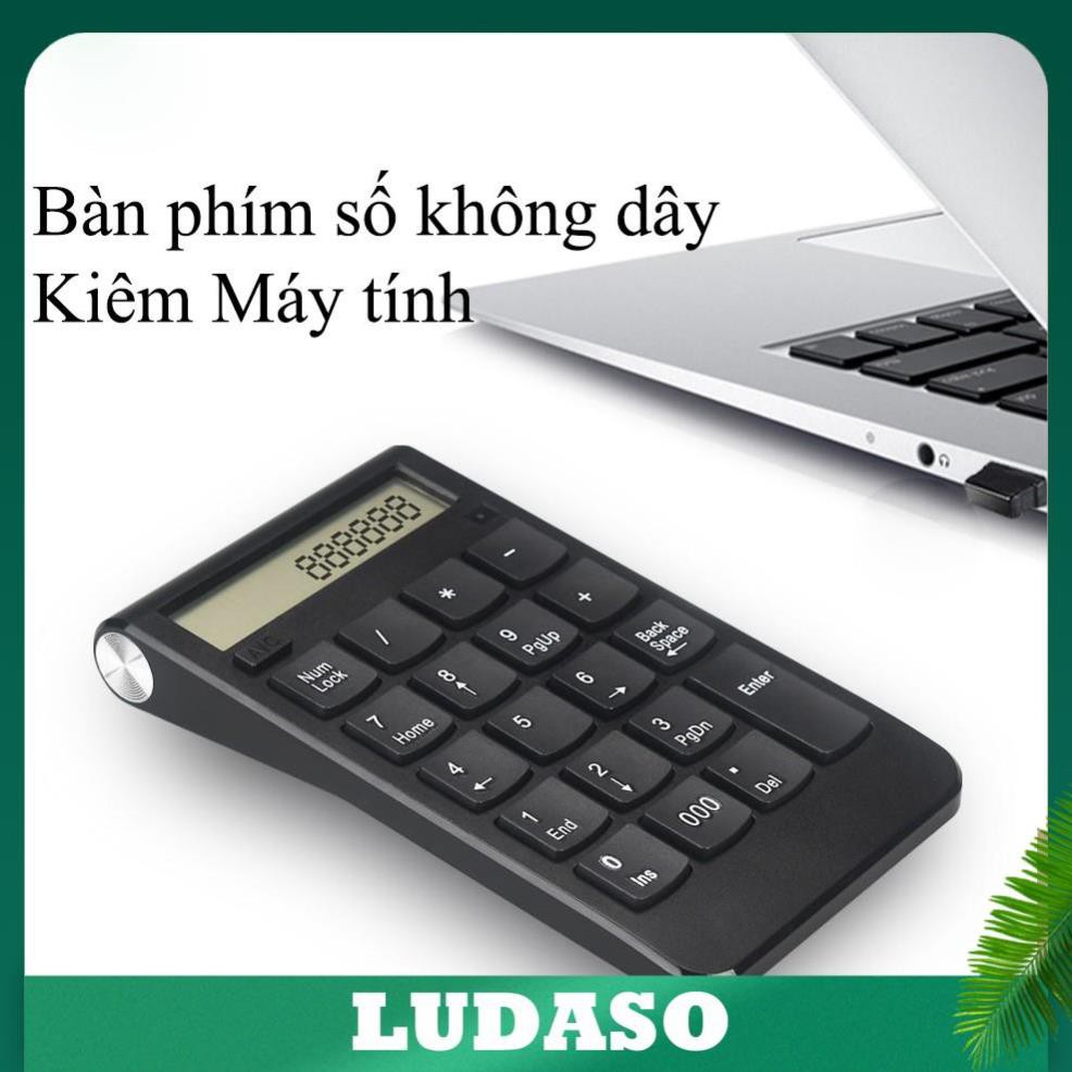 Bàn phím số rời không dây kiêm máy tính 2 chức năng cho máy tính, Laptop có thể sạc lại mã NMD535 LUDASO