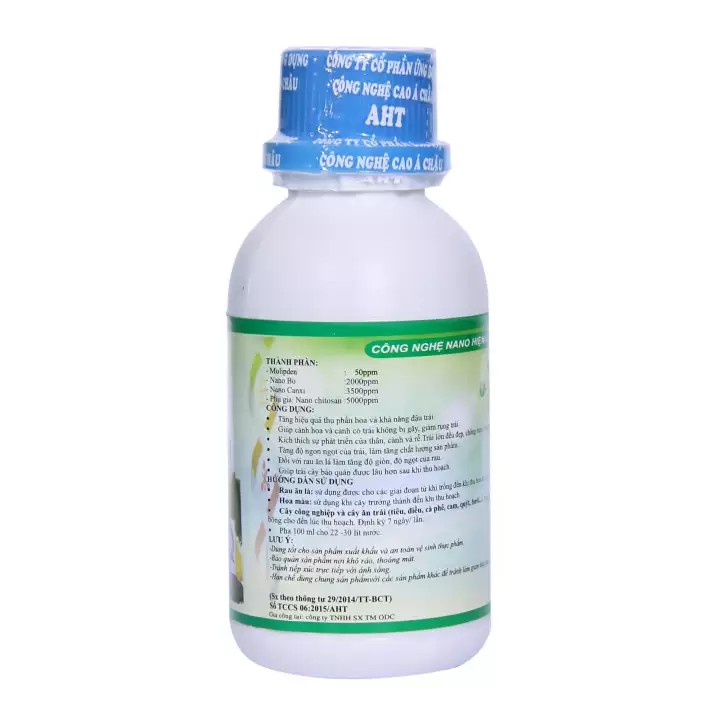 Phân bón vi lượng Nano AHT Bo-Canxi  100ml
