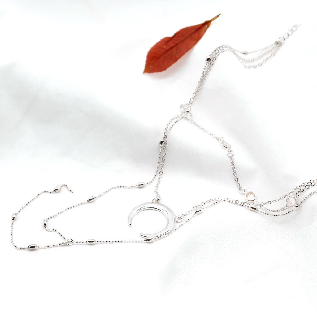 Vòng cổ Nhiều Lớp Hình Mặt Trăng Phong Cách Boho