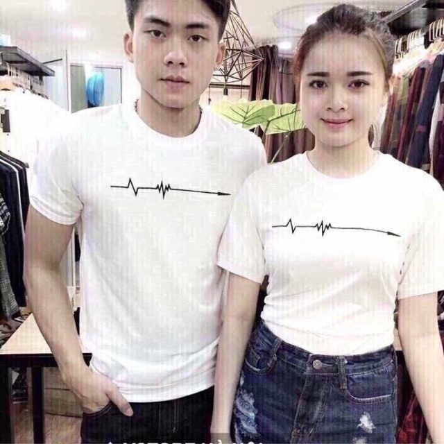 Áo thun cặp nam nữ cổ tròn 462