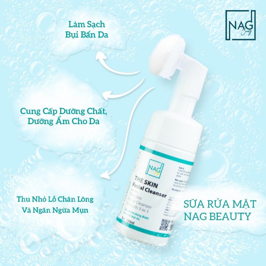 Sữa rửa mặt  - Sữa rửa mặt cho da nhạy cảm (100ml), The Skin Facial Cleanser NAG Beauty