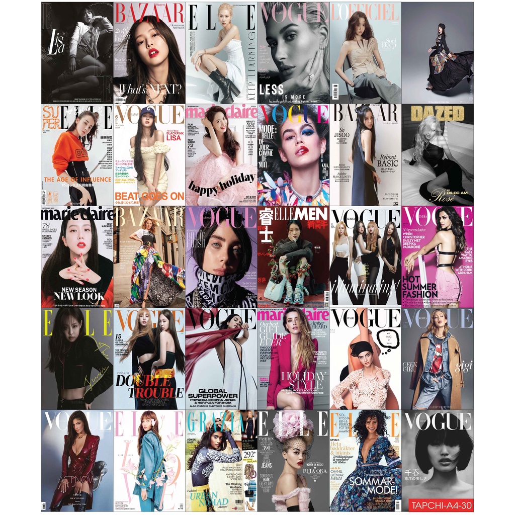 [Bìa Tạp Chí]Combo/set 50 Phụ Kiện Trang Trí Chụp Ảnh Sản Phẩm Khổ A4 A5