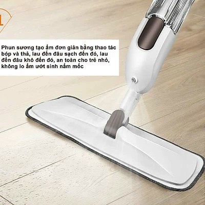 Cây Lau Nhà Phun Sương Chổi Lau Nhà Thông Minh Có Đầu Xoay 360 Độ Tiện Lợi