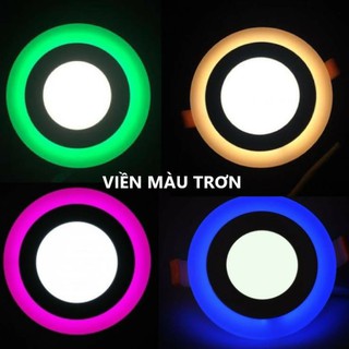 Đèn led âm trần 3w+3w 3 chế độ ánh sáng - Đèn led âm mỏng đổi màu ánh sáng