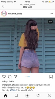 ��Set Áo CropTop Cổ Petter ( Kèm Áo Lót)
