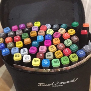 (Có sẵn)Touchmark 40 màu bảng vẽ anime (tặng kèm bút line, bảng màu)