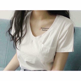 Áo thun cổ tim basic bull&bear