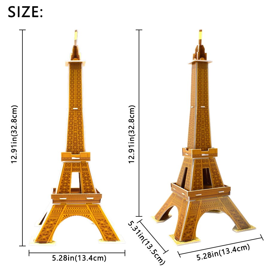 Đồ Chơi Lắp Ráp Mô Hình Tháp Eiffel 3d Bằng Giấy Cho Bé