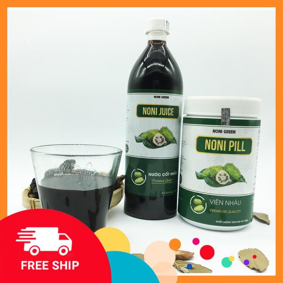 Nước cốt nhàu nguyên chất Noni Green - chai 1 lít