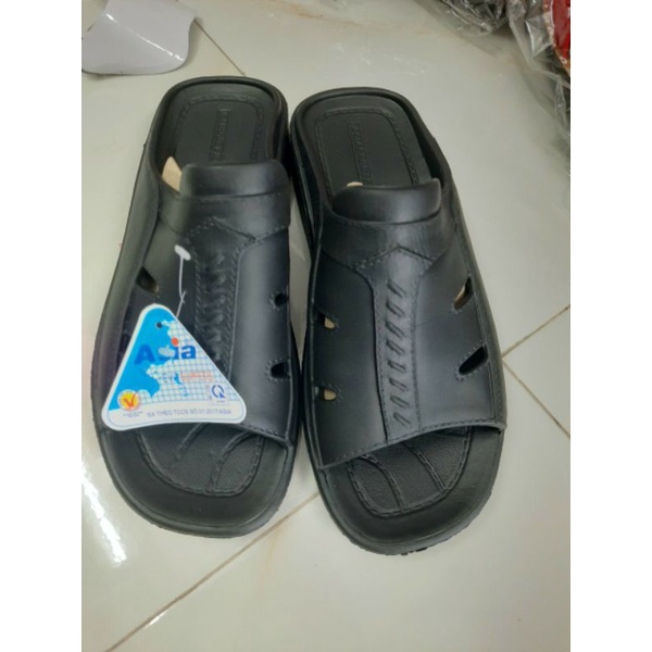 Dép quai ngang nam đút liền nhựa PVC đế nhẹ asia chính hãng
