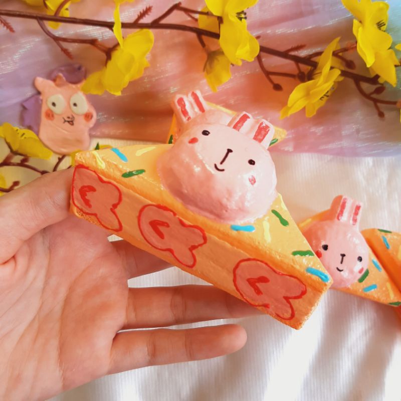 Squishy handmade BÁNH GATO THỎ cute