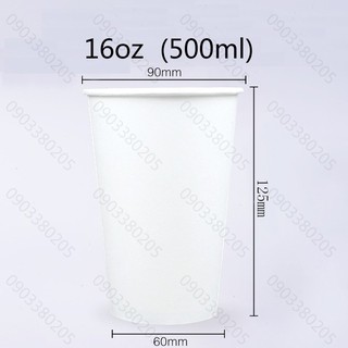 Ly giấy 16oz-500ml  cốc giấy 50 cái