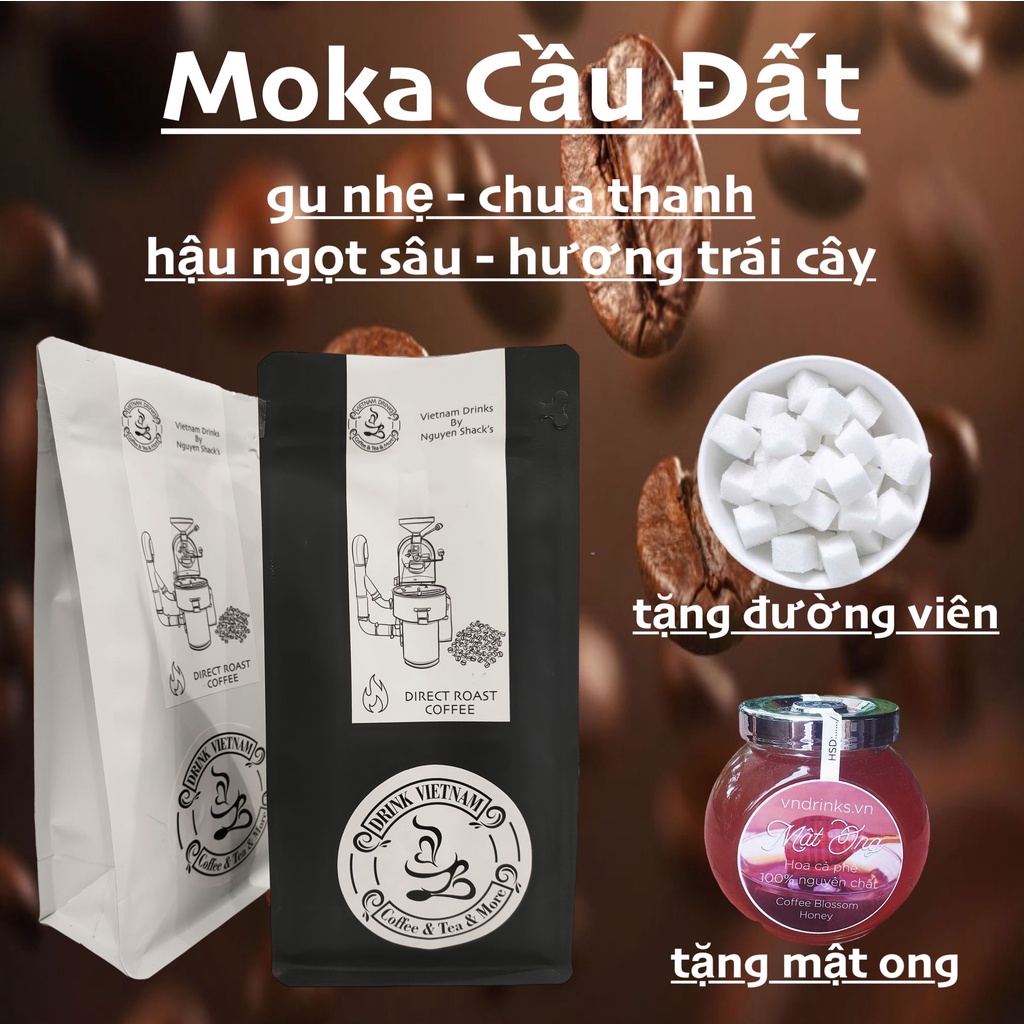 (tặng ngay ĐƯỜNG VIÊN & MẬT ONG) Special MOKA coffee / Cà phê MOKA Cầu Đất (hàng xuất khẩu)