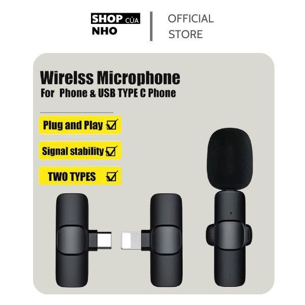 Micro Thu Âm Không Dây Quay Video Tiktok - Micro live tiktok shop - Khử Tiếng Ồn Cao Cấp - Khoảng Cách 20m