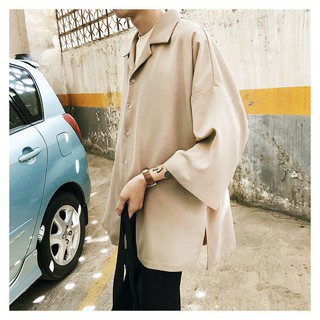 Áo Sơ Mi Oversize Tay Lỡ Unisex